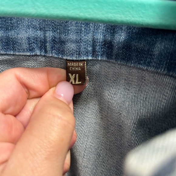Kut from the Kloth Light Blue Jean Jacket - Picture 3 of 5